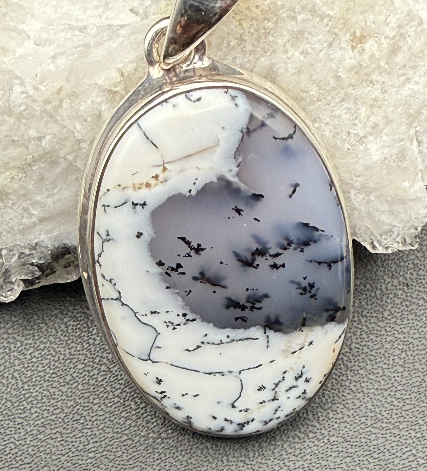 Dendredic Opal Oval Pendant
