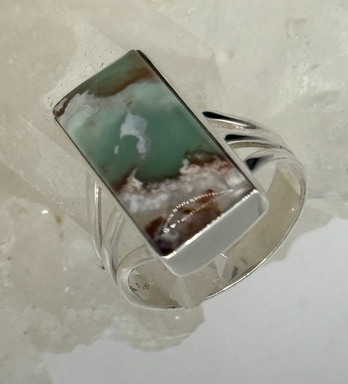 Aqua Chrysoprase Ring