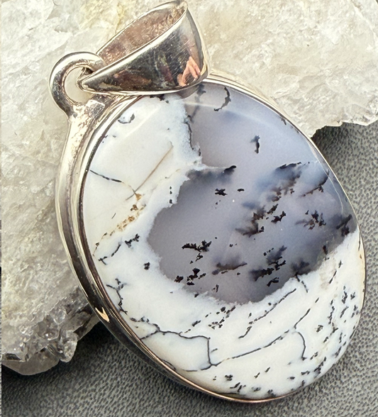 Dendredic Opal Oval Pendant