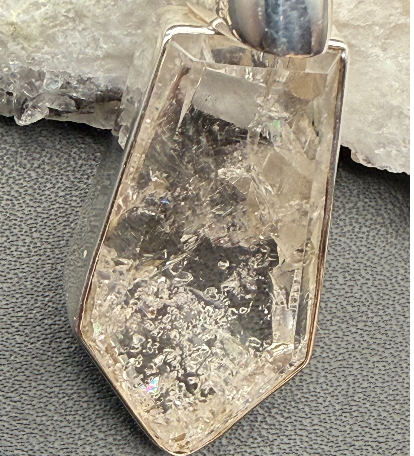 Manifestation Quartz Pendant Free Form