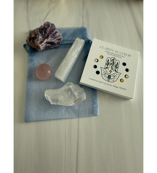 Mindfulness Coloring Book and Crystal Gift Set
